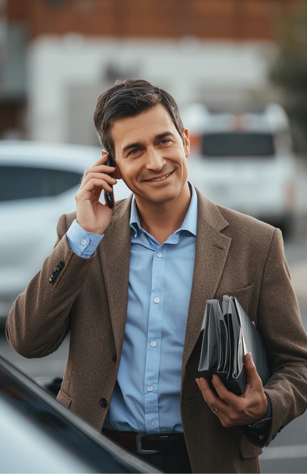 Field service technician capturing jobsite insights by phone