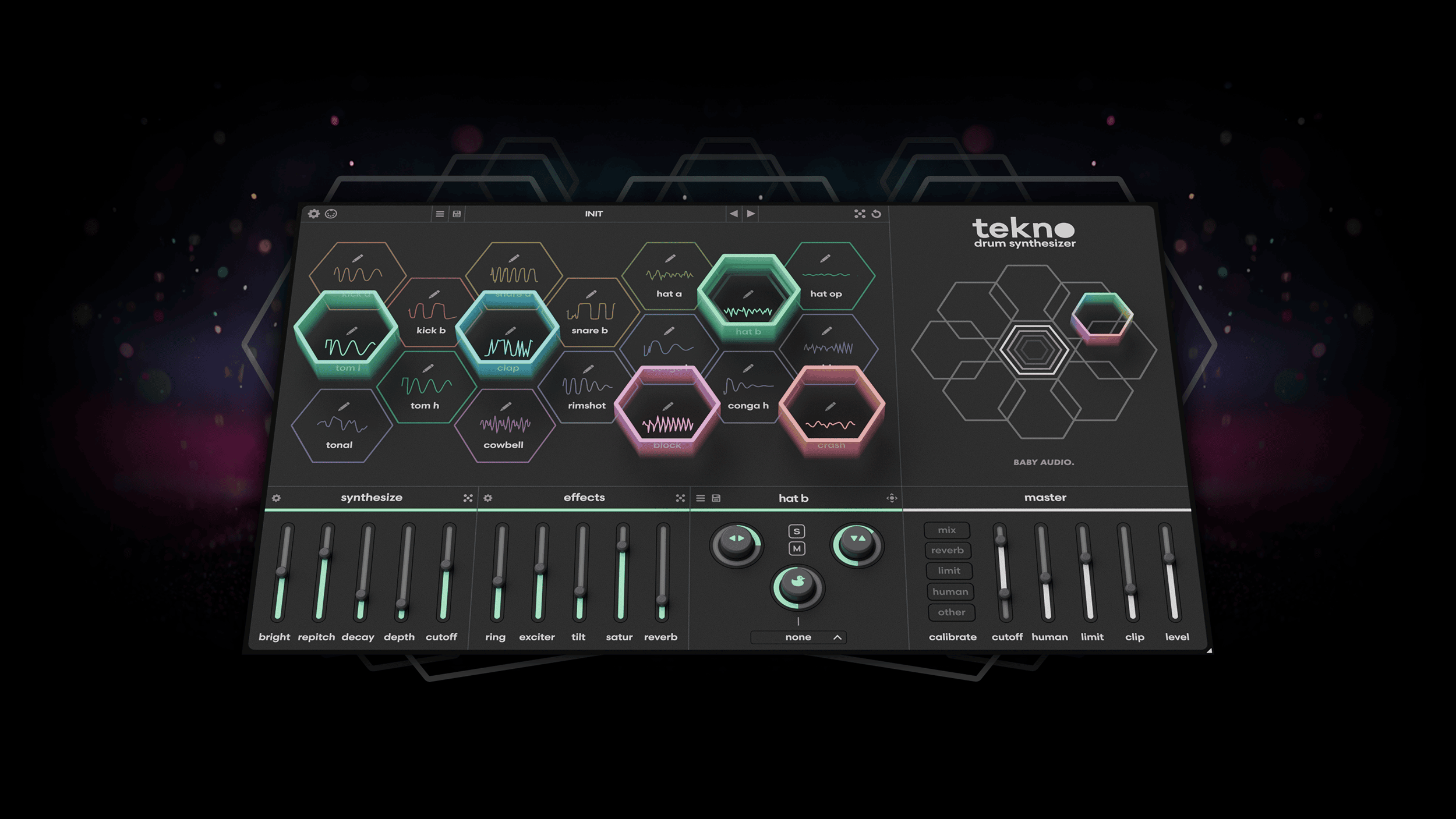 Tekno by Baby Audio 3D textured UI view