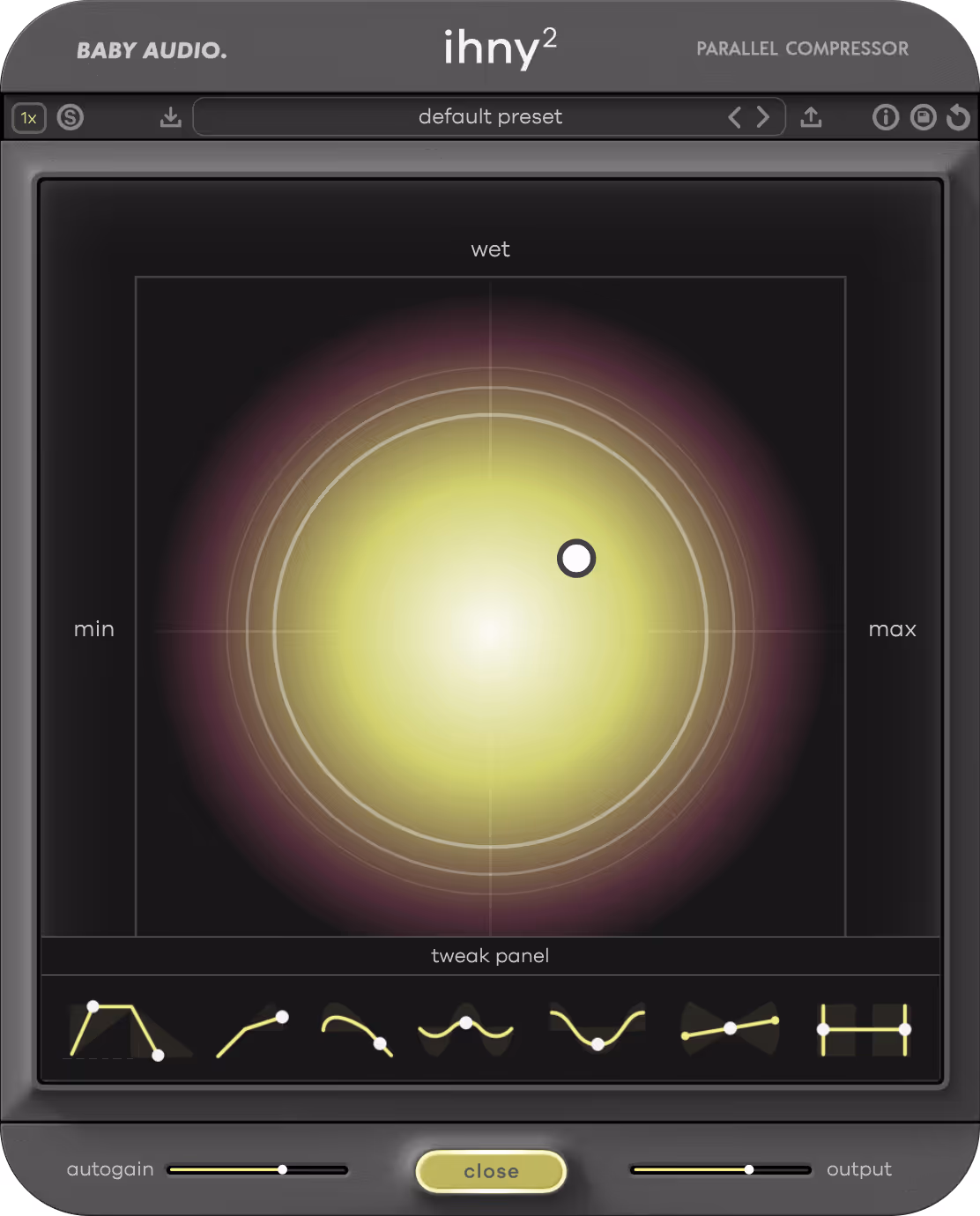 IHNY-2 by Baby Audio with Tweak Panel engaged.