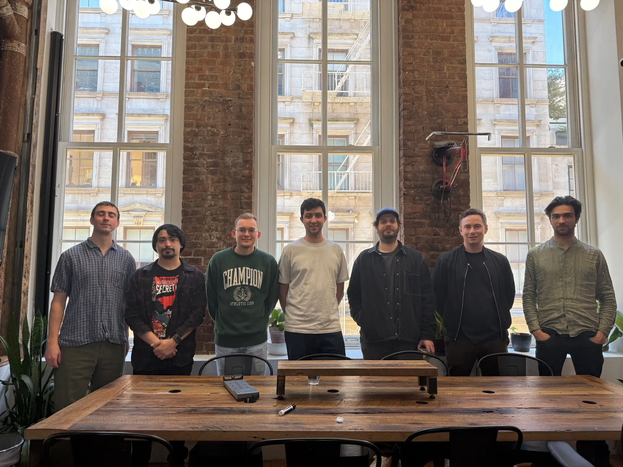 The Baby Audio team in a conference room.