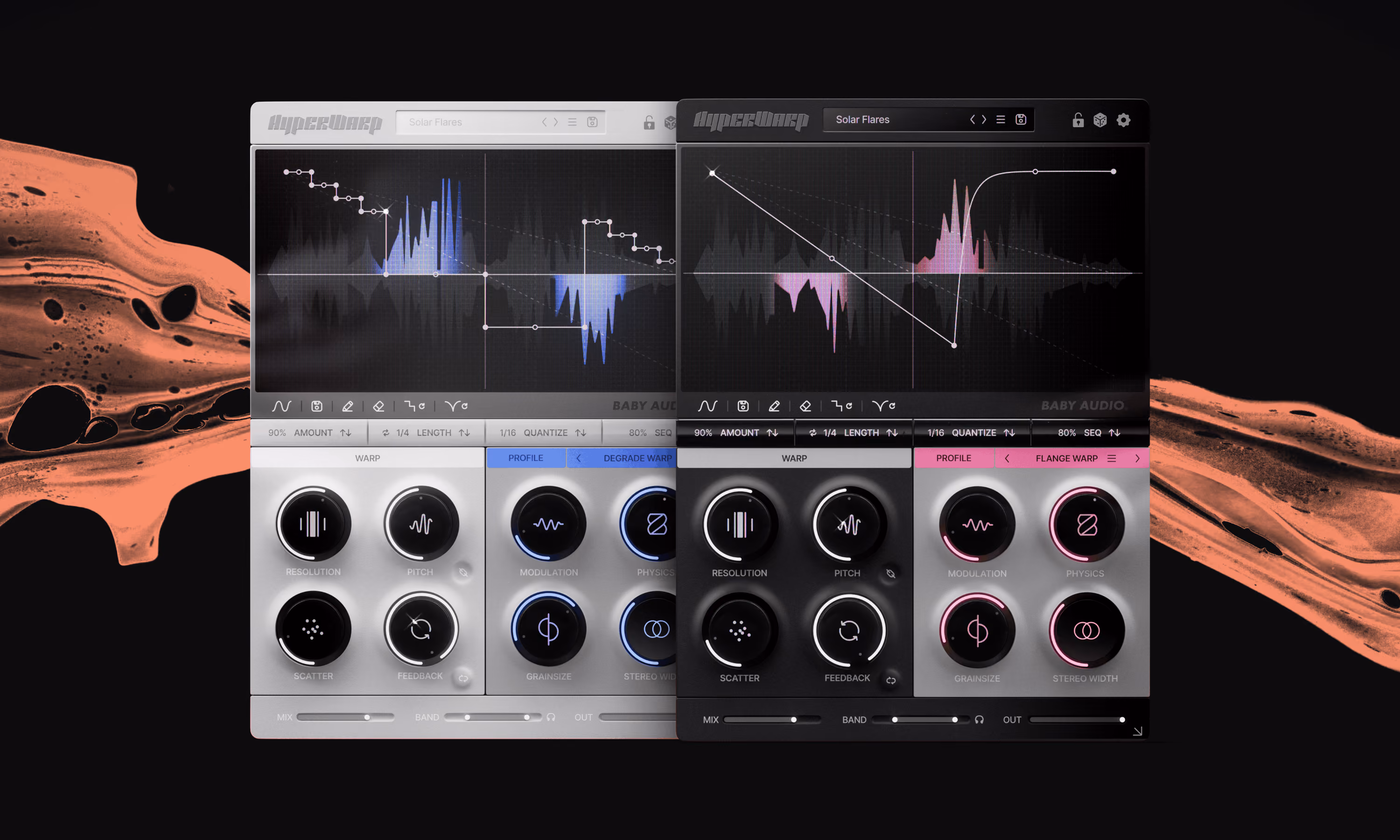 HyperWarp by Baby Audio alternate UI themes detail