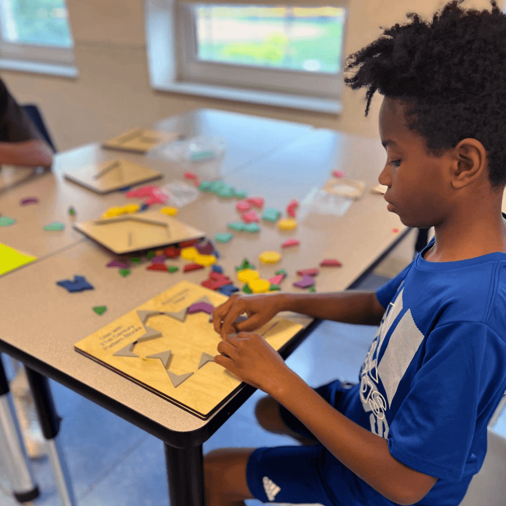 Children doing math in a Math Circle or After School Program