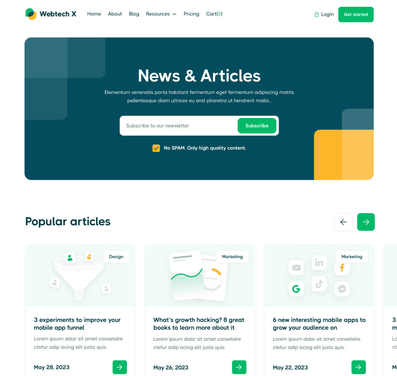 Blog V2 - Webtech X Webflow Template