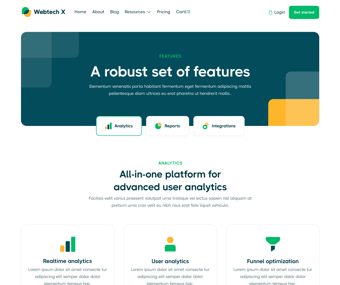 Features V1 - Webtech X Webflow Template