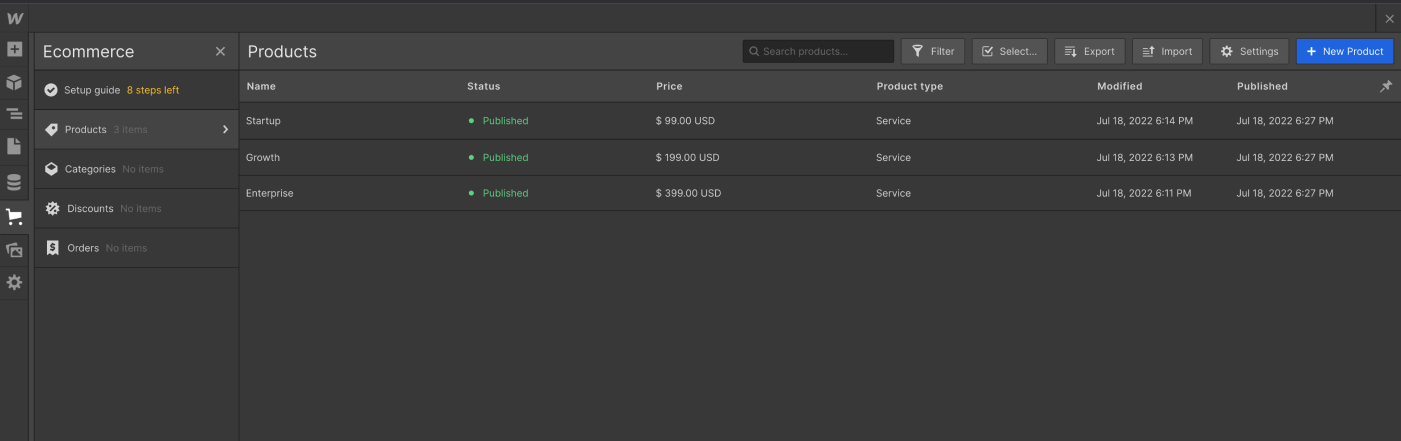 CMS Collection - Webtech X Webflow Template