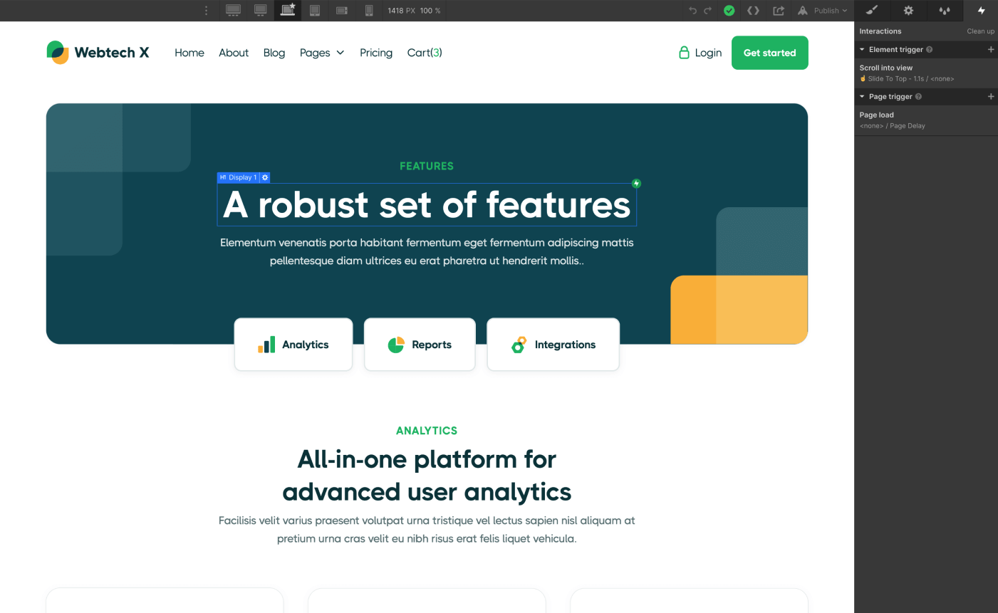 Animations - Webtech X Webflow Template