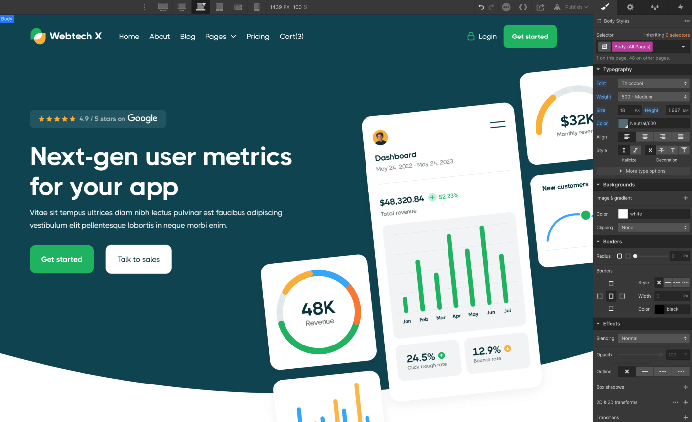 Typography - Webtech X Webflow Template