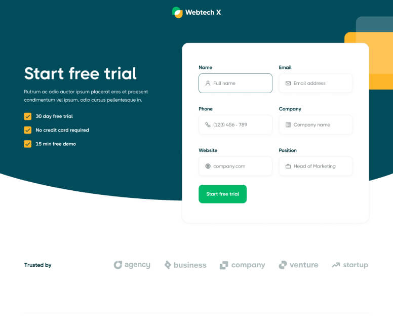 Landing Page - Webtech X Webflow Template