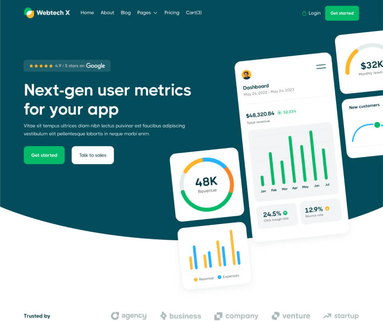 Home V1 Page - Webtech X Webflow Template
