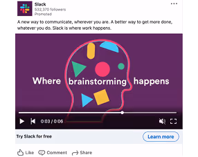 Video thumbnail: colorful shapes inside a head outline with text 'Where brainstorming happens'.