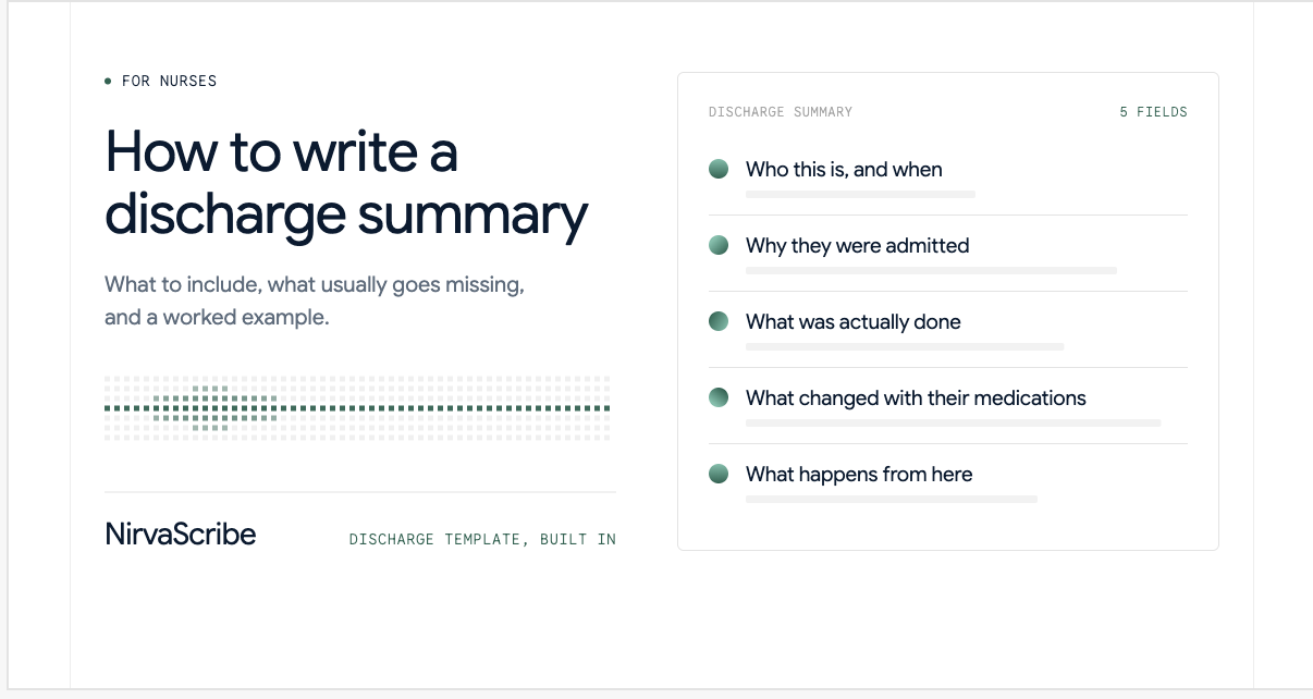 How to Write a Discharge Summary