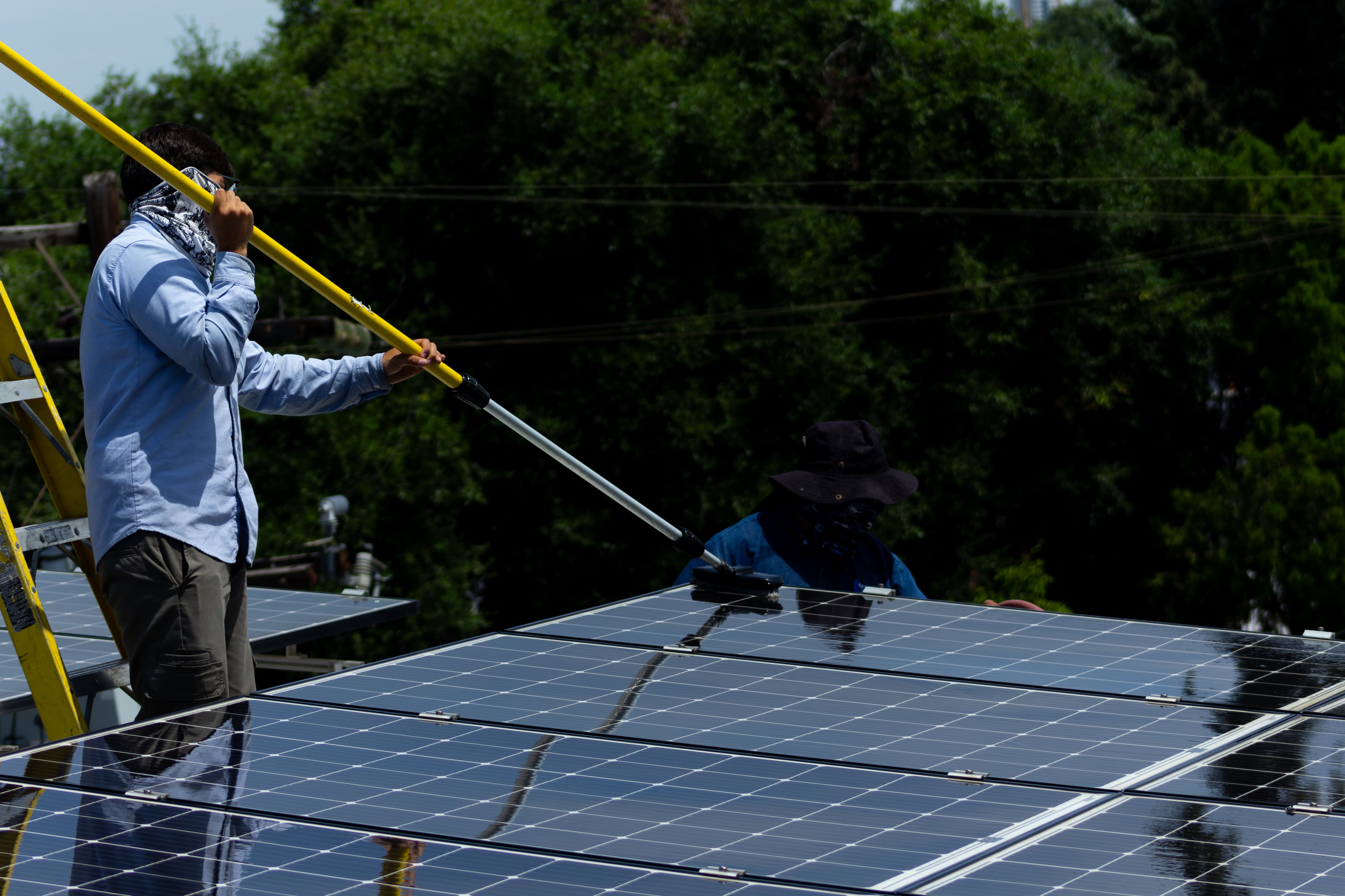 image of roofing contractor at work