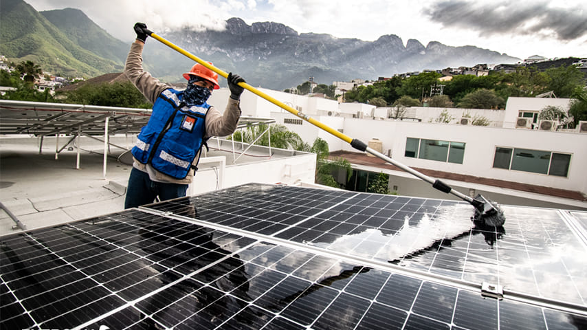 image of roofing contractor at work