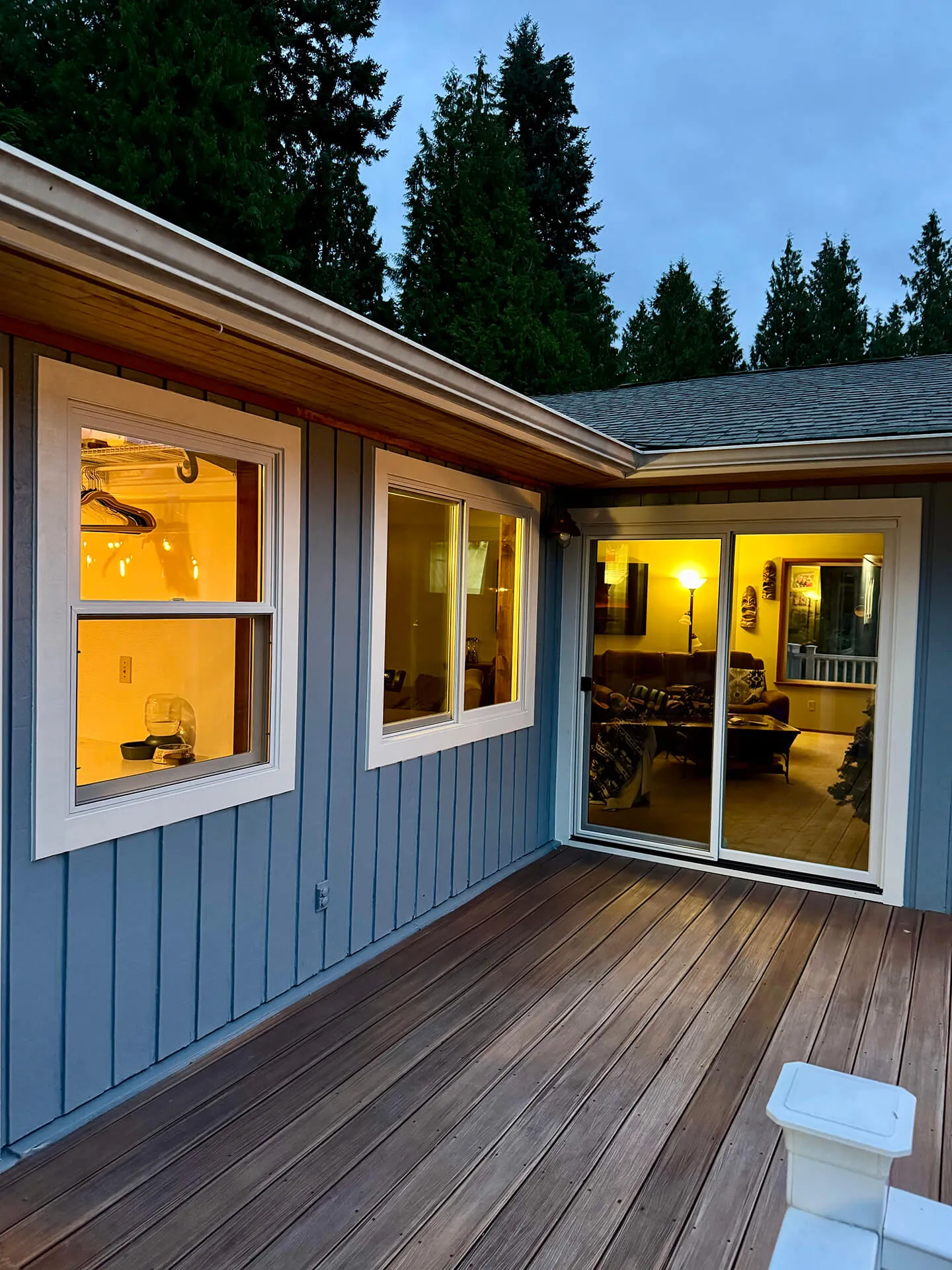 Completed window and door installation project by Cascade View Construction