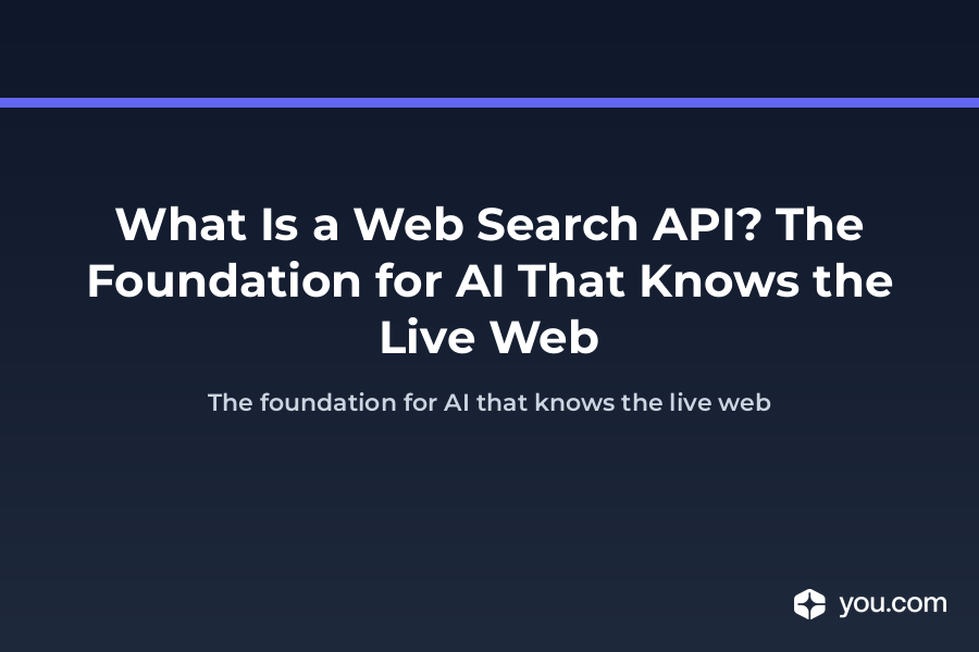What Is a Web Search API? The Foundation for AI That Knows the Live Web