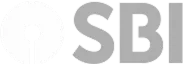 SBI logo featuring a blue circle with a white keyhole shape in the center and the letters 'SBI' to the right.
