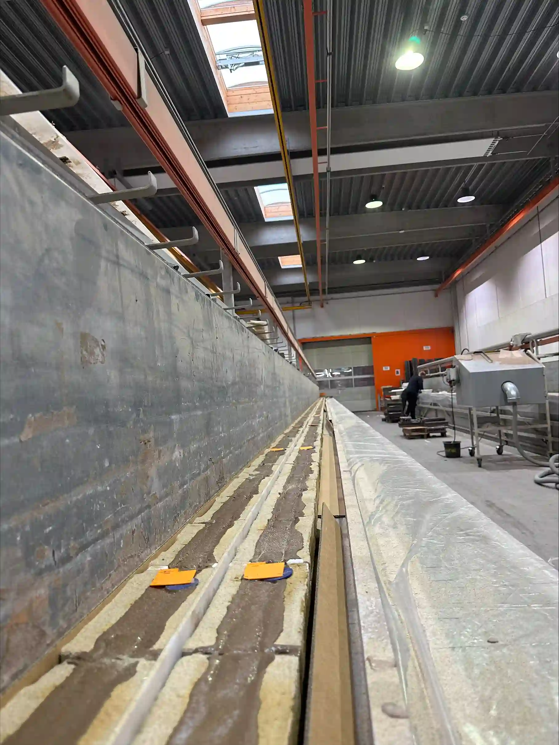 Brick Slip Mortar Wall Being Created at UK Brick's Factory