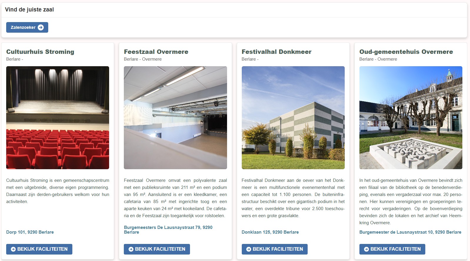 Screenshot van de module i-Rent