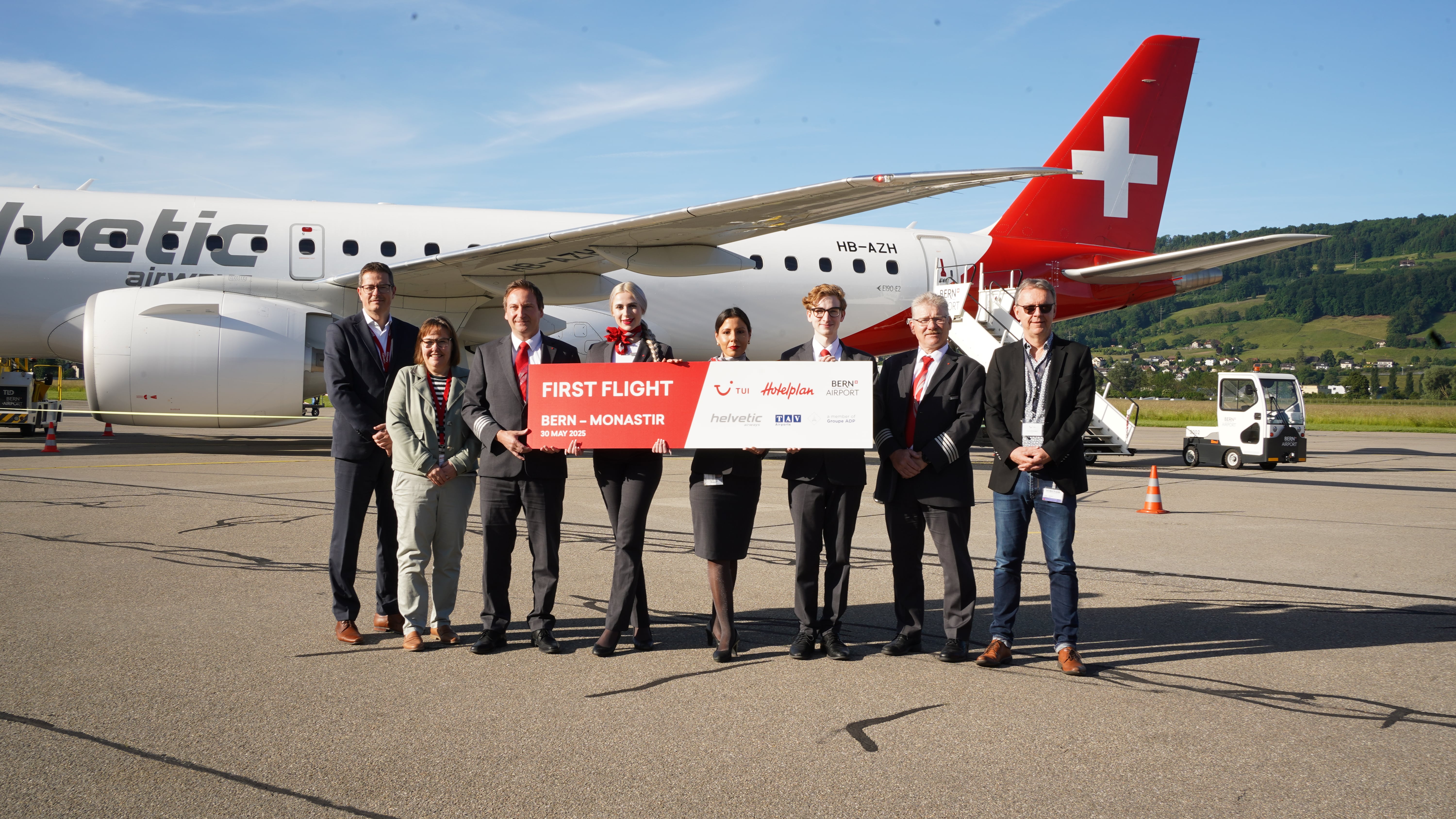 Erstflug Bern–Monastir