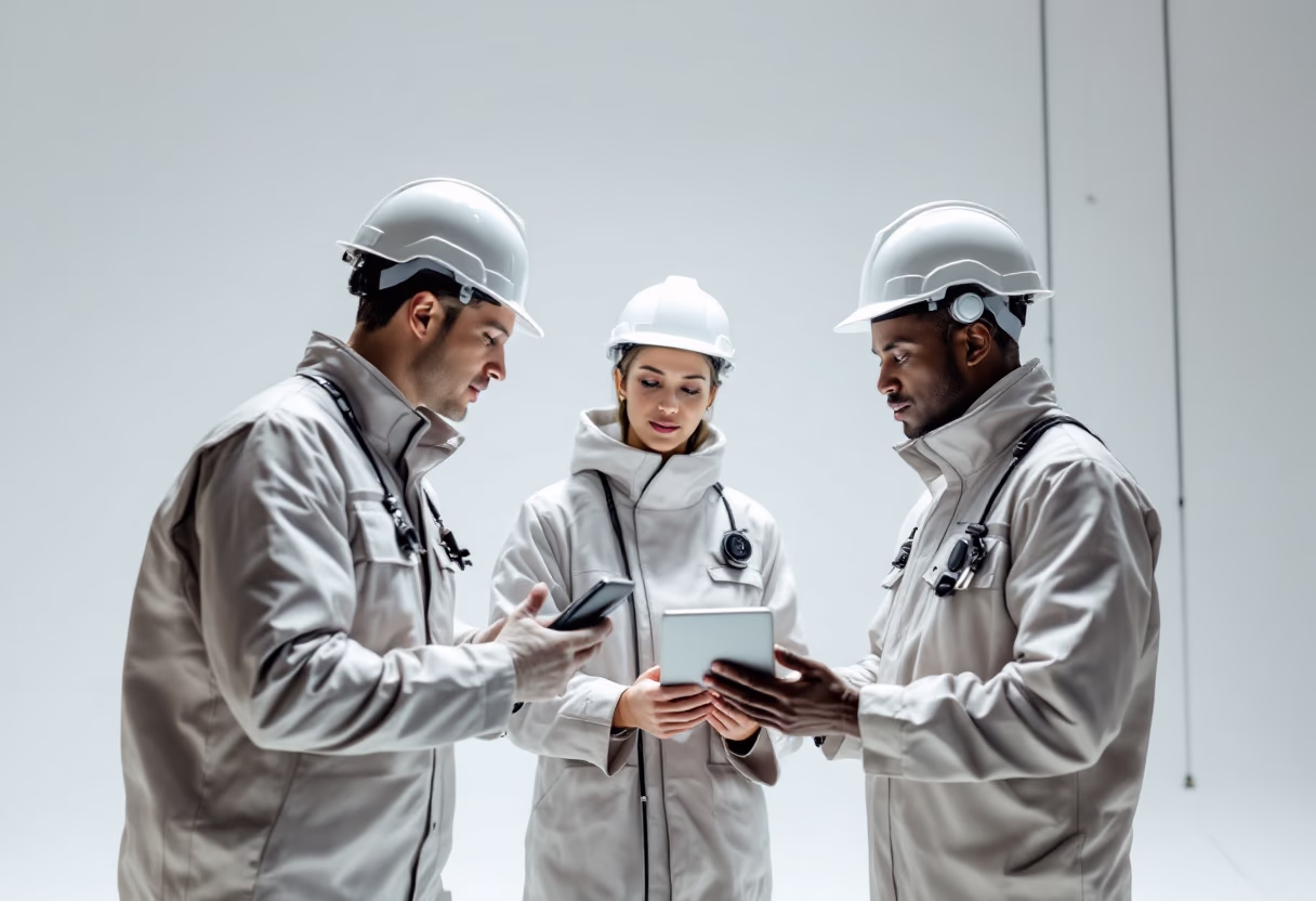 [background image] image of construction team meeting for a construction company