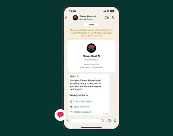 sales support AI agent flower branch