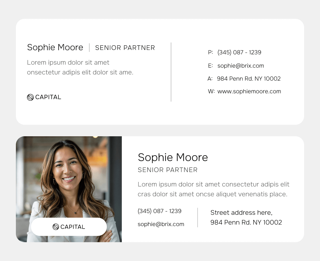 Capital - Email Signature - Venture Capital Webflow Template | Brix Templates
