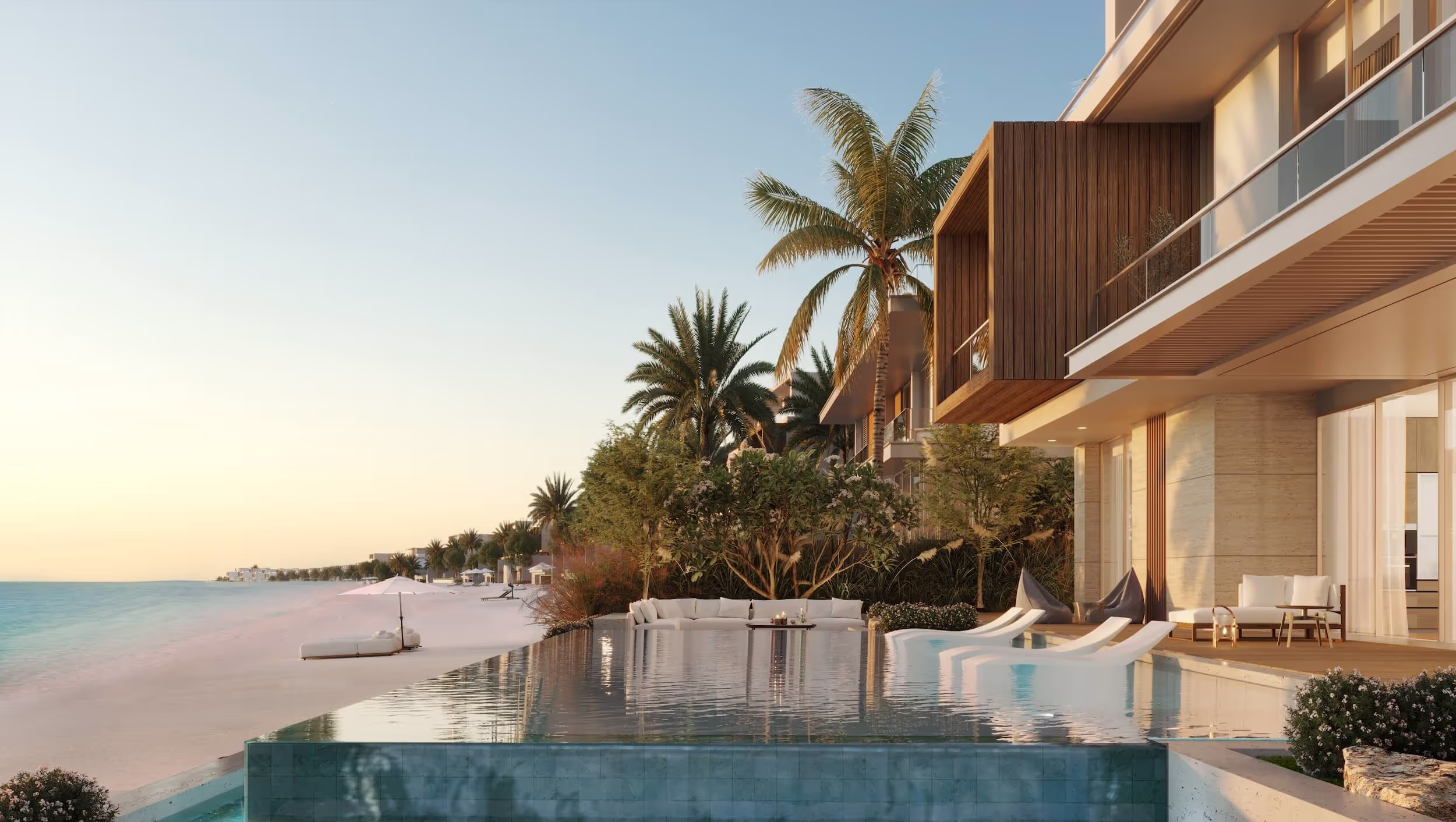 Experience the Caribbean lifestyle in this luxurious coral villa with a pool.