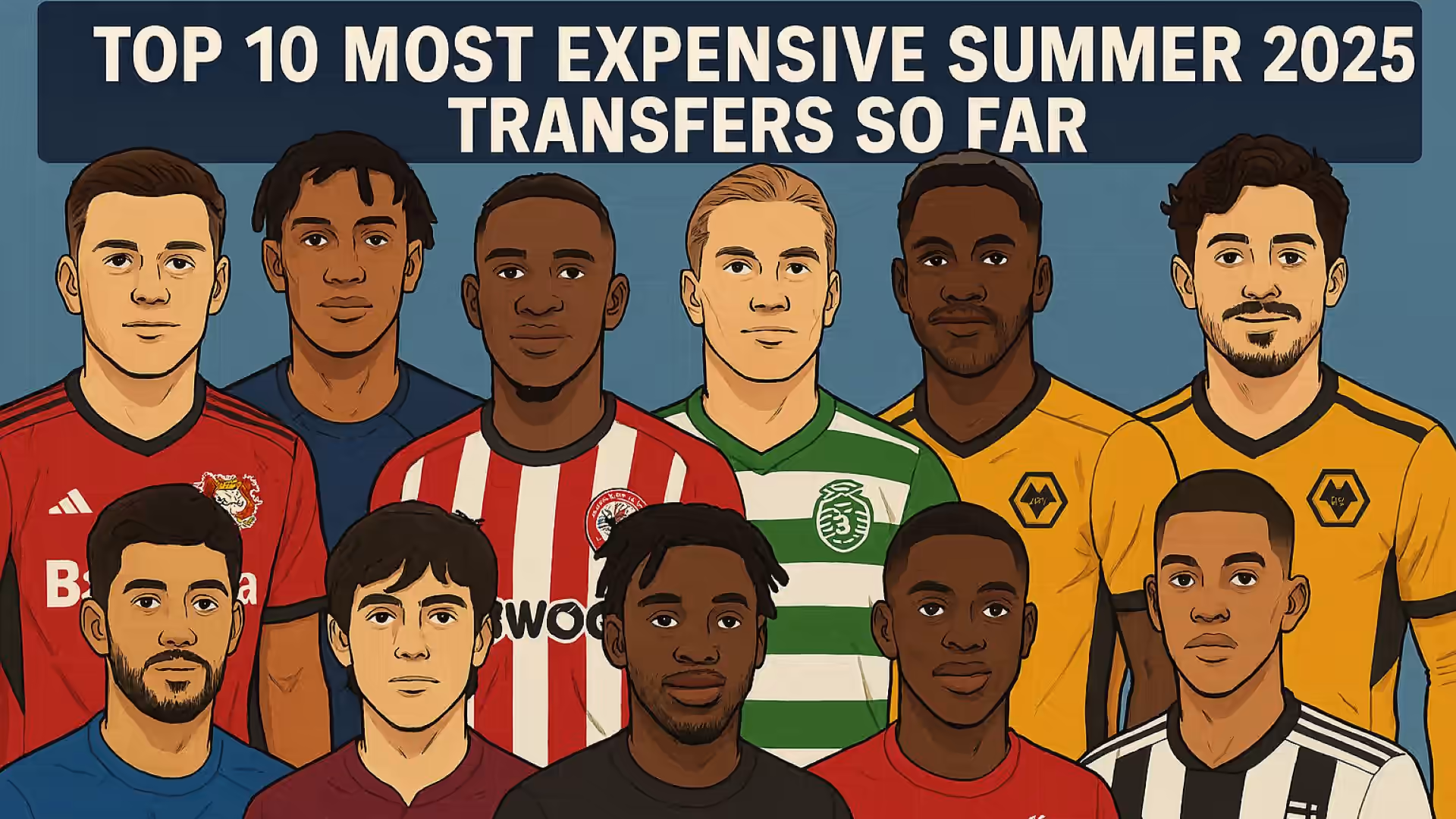 Top 10 Most Expensive Summer 2025 Transfers — starring Florian Wirtz, Hugo Ekitike, Bryan Mbeumo, Viktor Gyökeres, Mattheus Cunha, João Pedro, Martin Zubimendi, Mohammed Kudus, Anthony Elanga, and Dean Huijsen