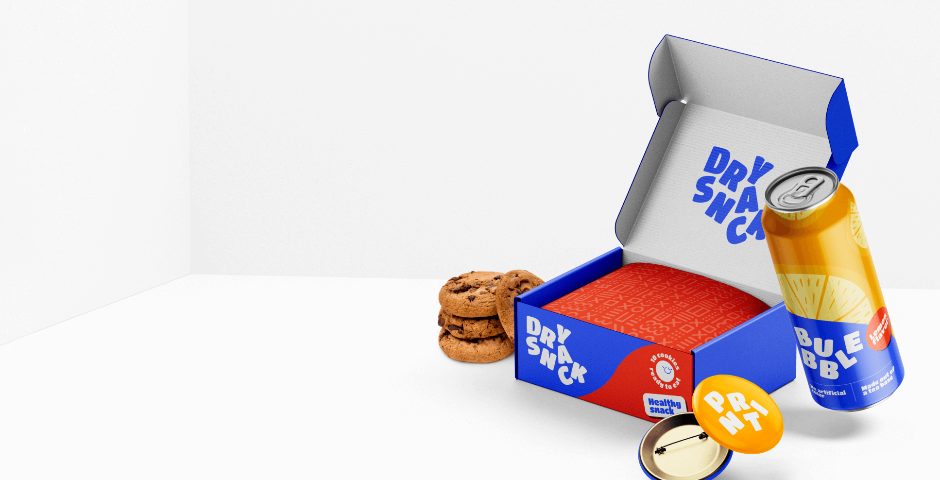 Dry Snack Brox And Soda Button Pins Cookies - Print X Webflow Template
