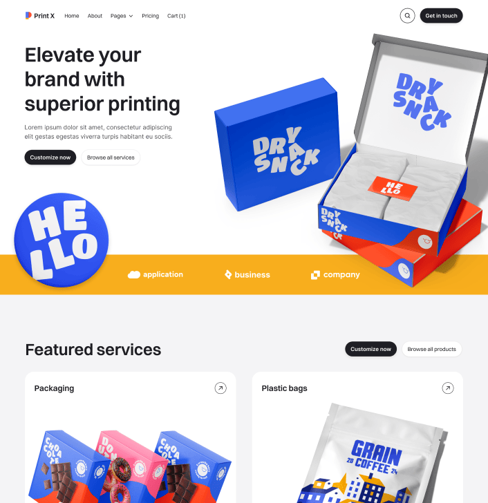Print X - Home V3 Main Page - Printing Services Webflow Template