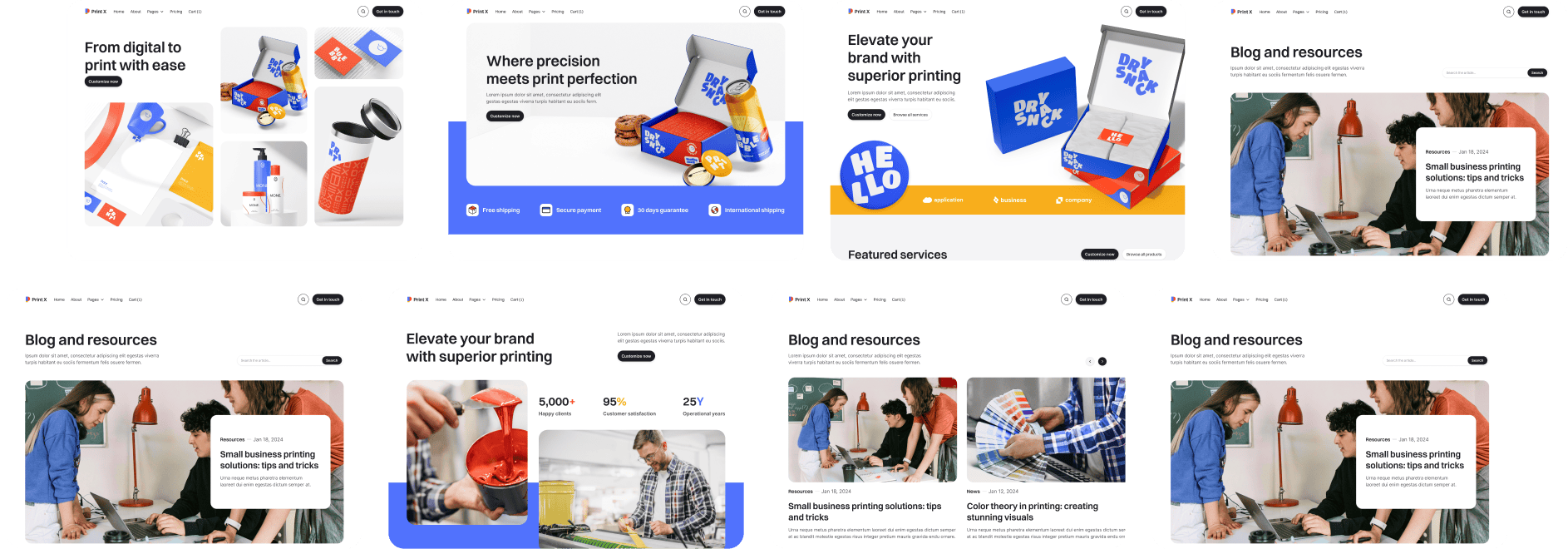 Print X - Print Banner - Printing Services Webflow Template