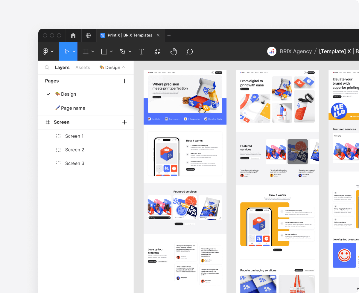 Print X - Figma Included - Printing Services Webflow Template