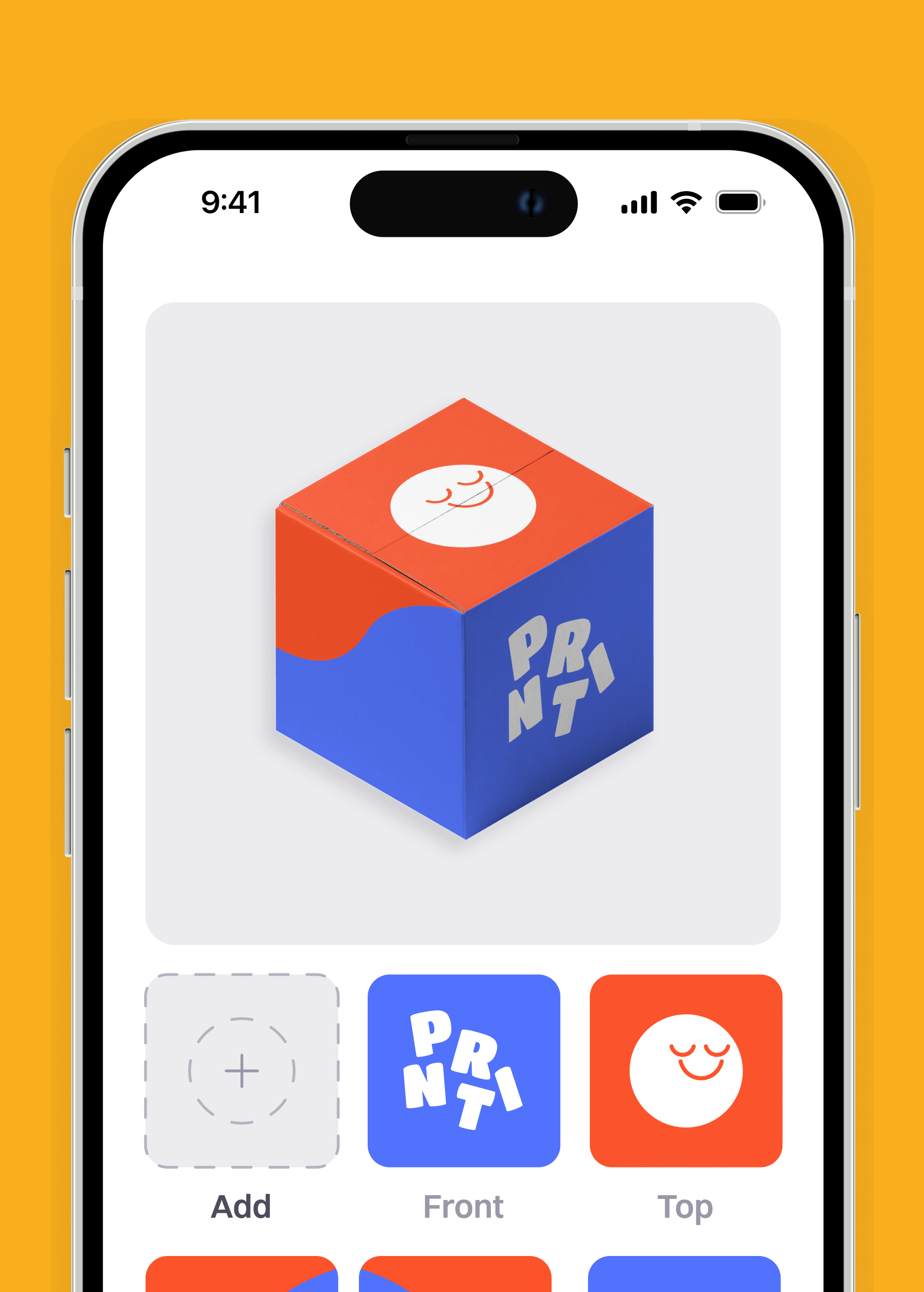 Cell Phone Bg Yellow - Print X Webflow Template