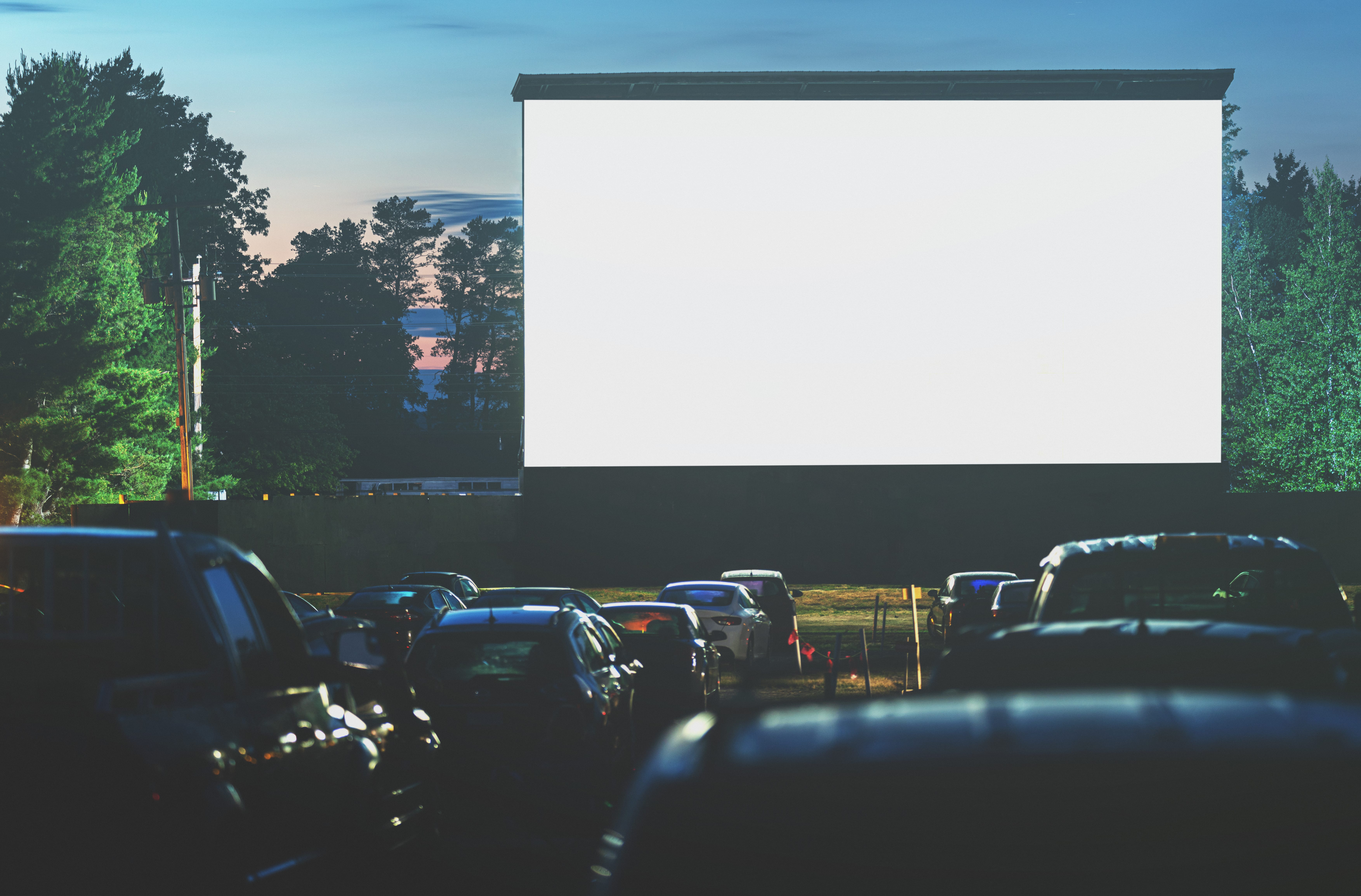 Drive-in movie screen