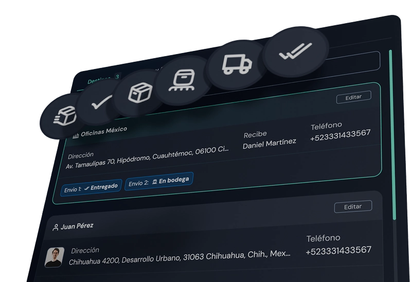 Panel de gestión de dispositivos de Bord