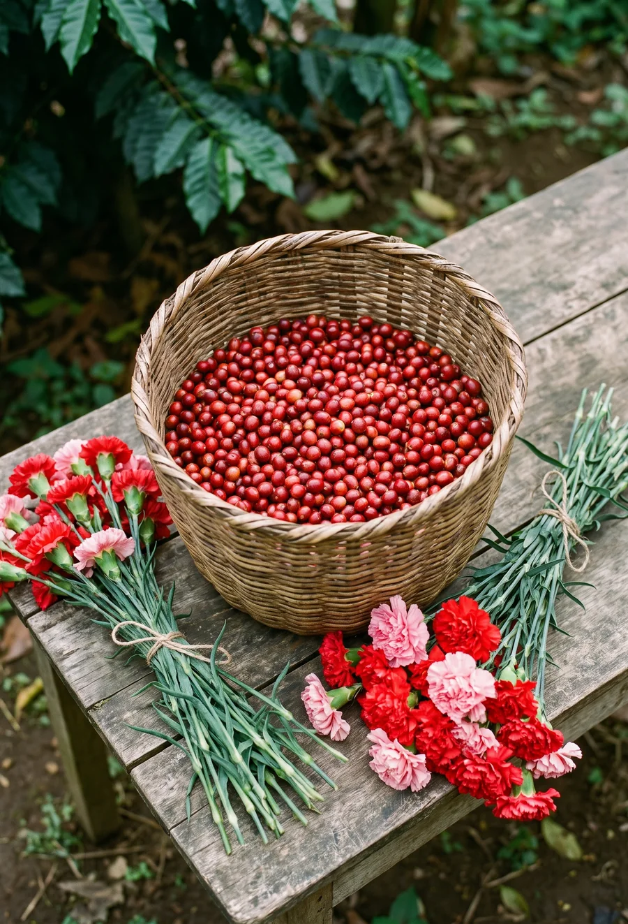 Café y flores, dos de las exportaciones de Colombia