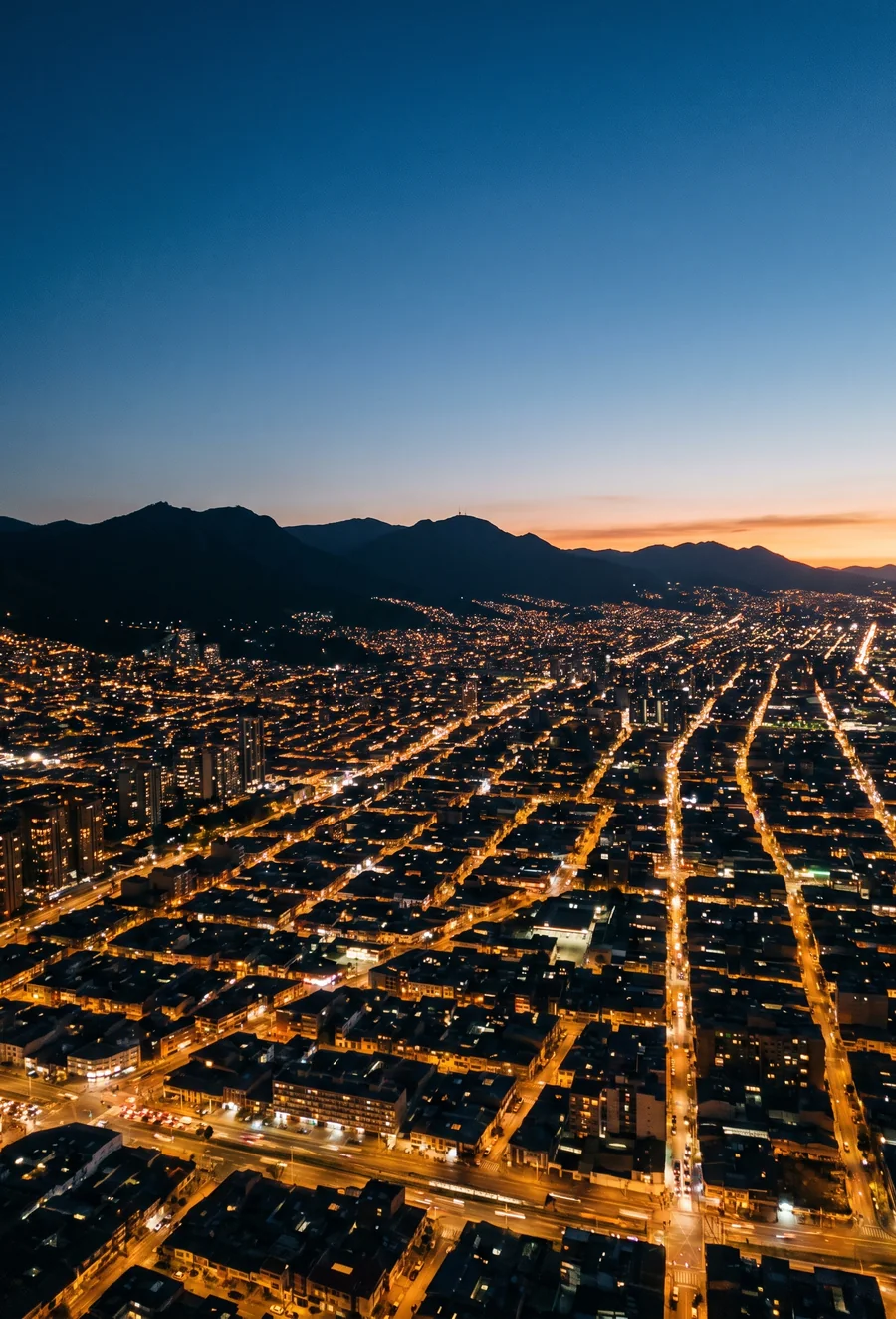 Bogotá al anochecer