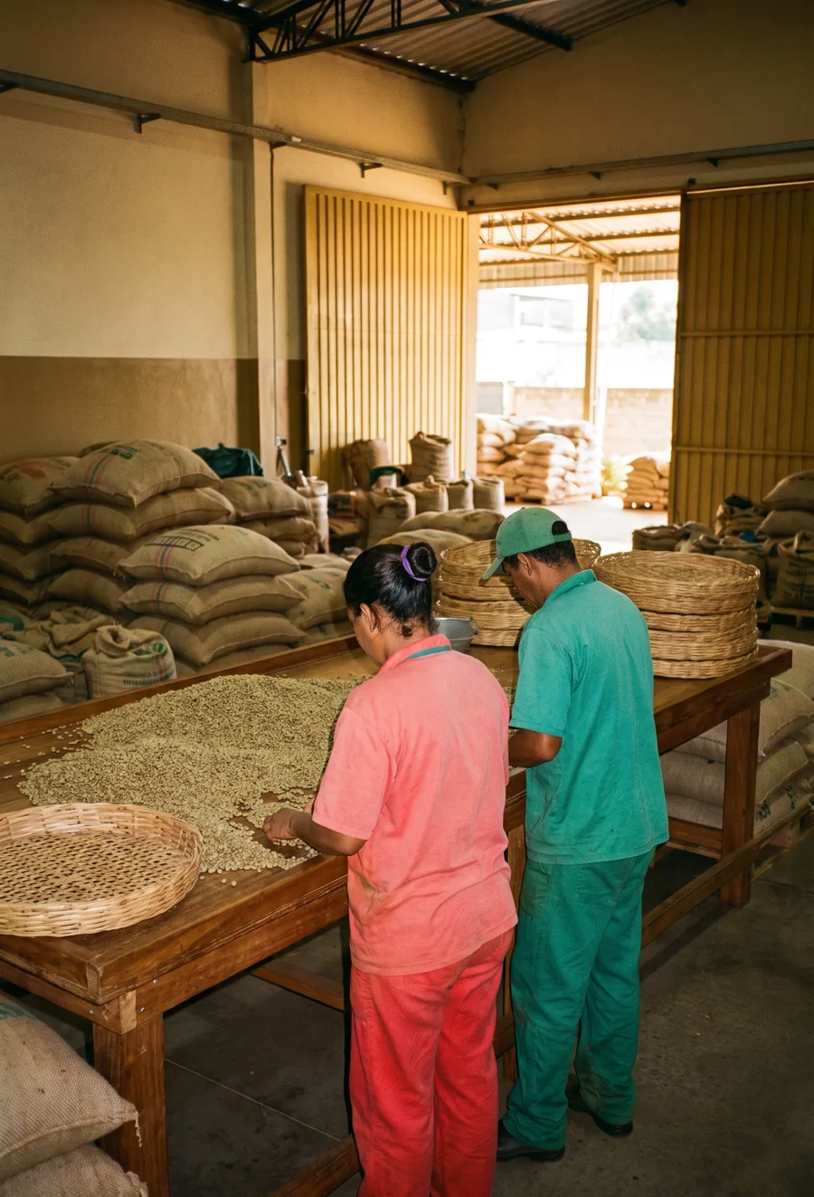 Almacén de café en Brasil