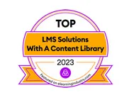 UpsideLMS Top LMS Solutions with A Content Library Award