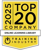 UpsideLMS Top LMS Solutions with A Content Library Award