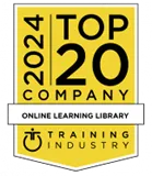 UpsideLMS Top LMS Solutions with A Content Library Award