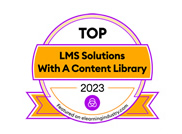 UpsideLMS Top LMS Solutions with A Content Library Award