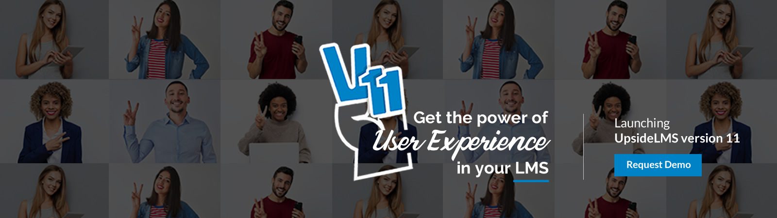 UpsideLMS Version 11 -footer banner