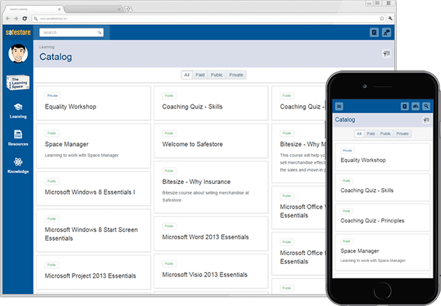 Safestore Case Study - Responsive Learner Side