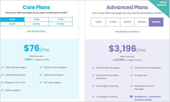 Trumpia Pricing_mass sms service