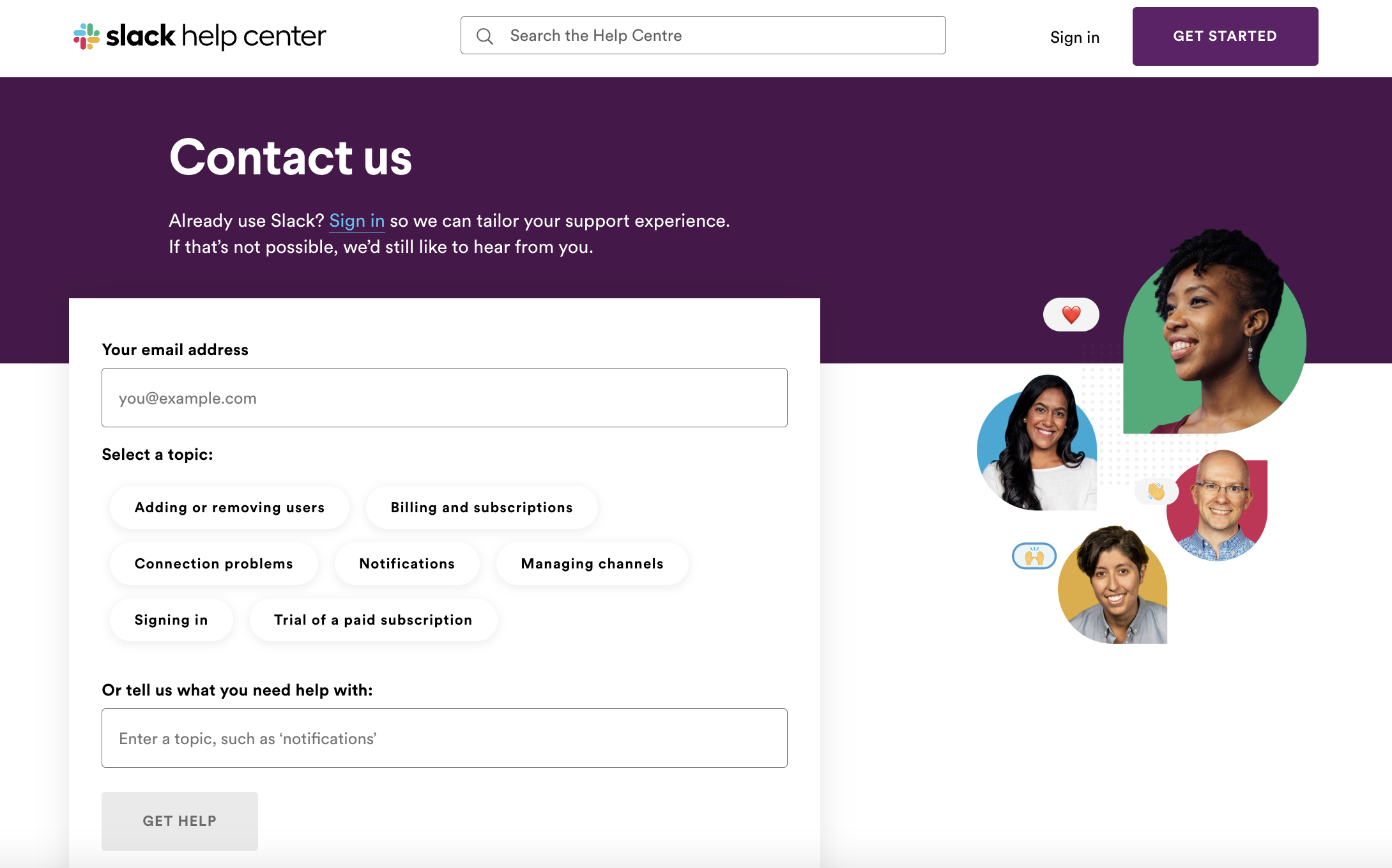 customer support in saas_slack example