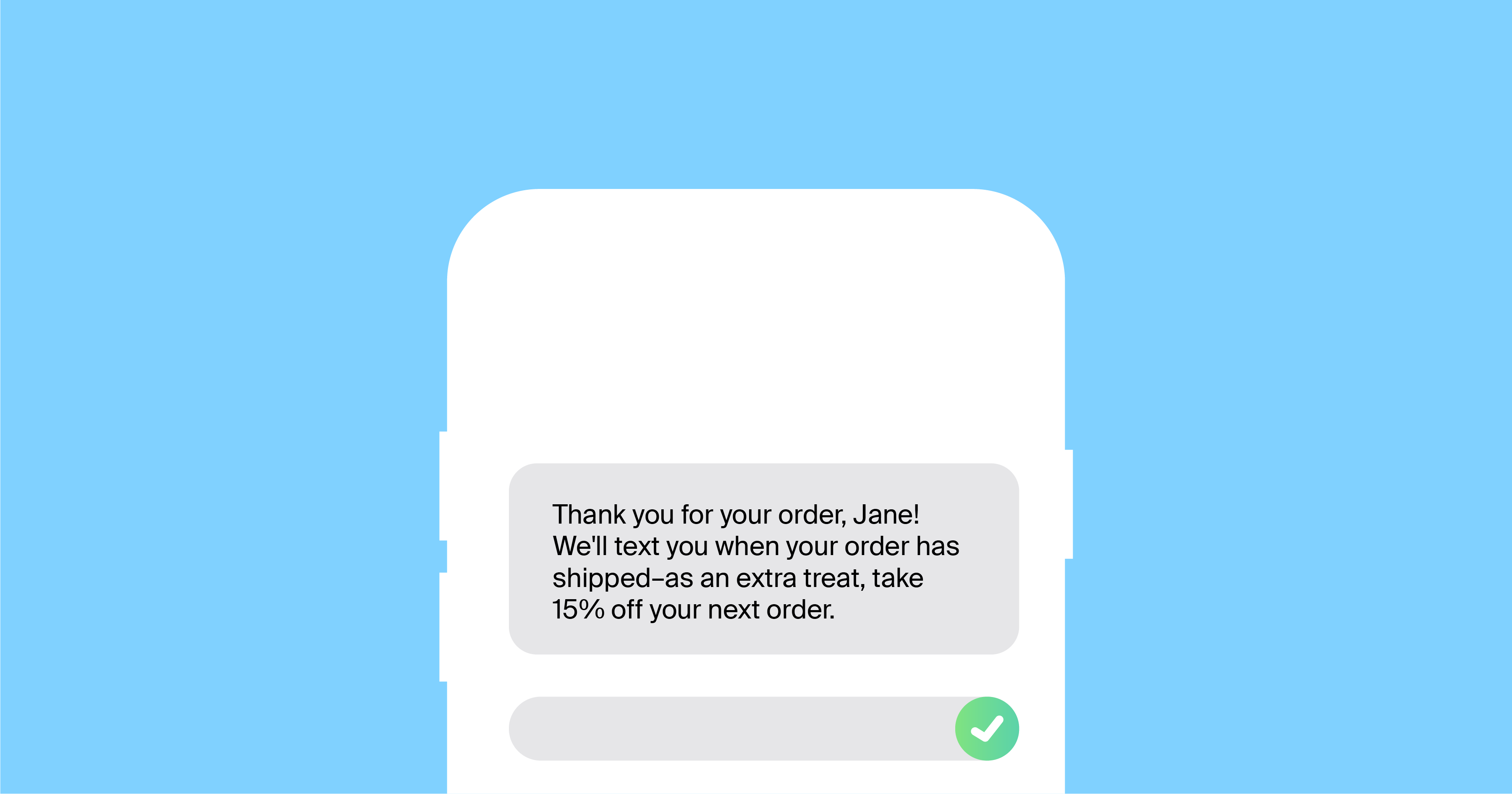 Order Confirmation Text Message_a2p messaging examples