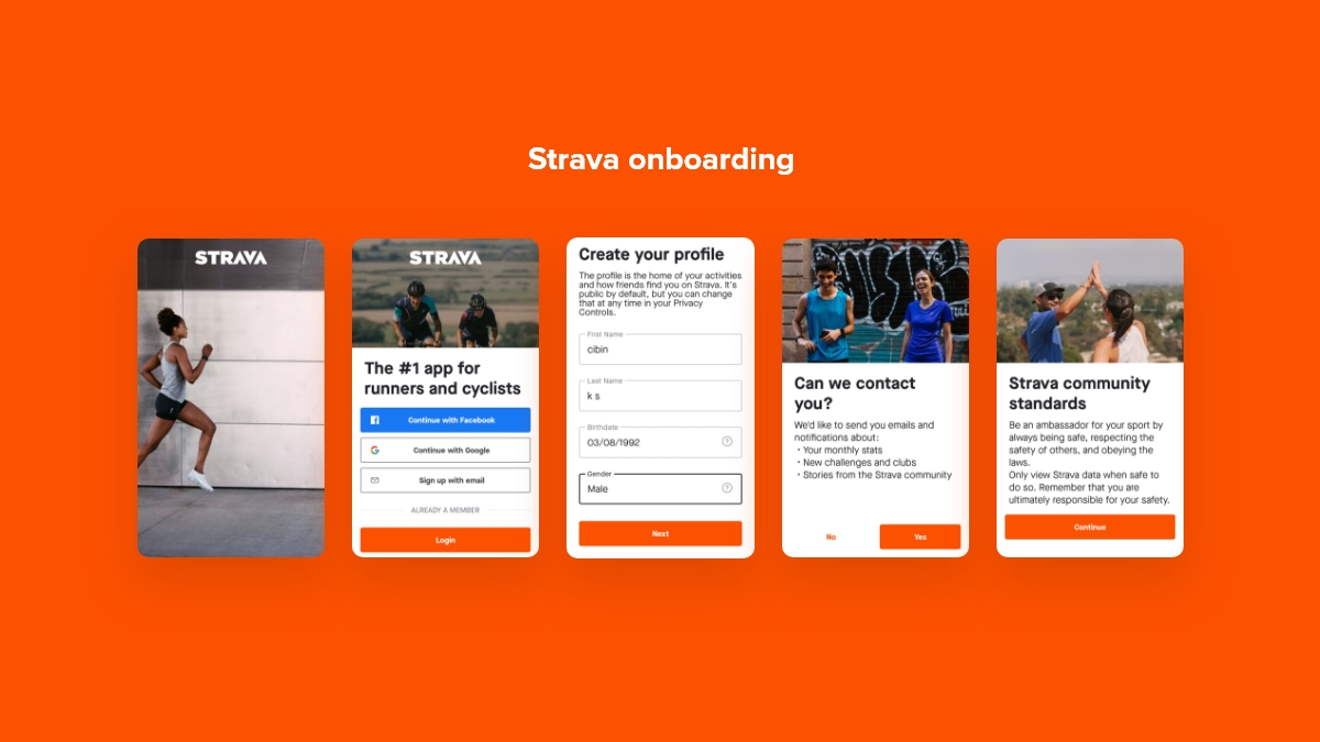 Strava - mobile app user onboarding flow_repeat purchases in ecommerce