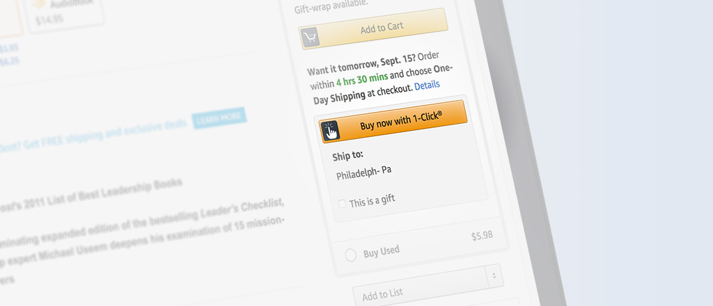 Amazon's '1-Click' Ordering_increase customer LTV in eCommerce