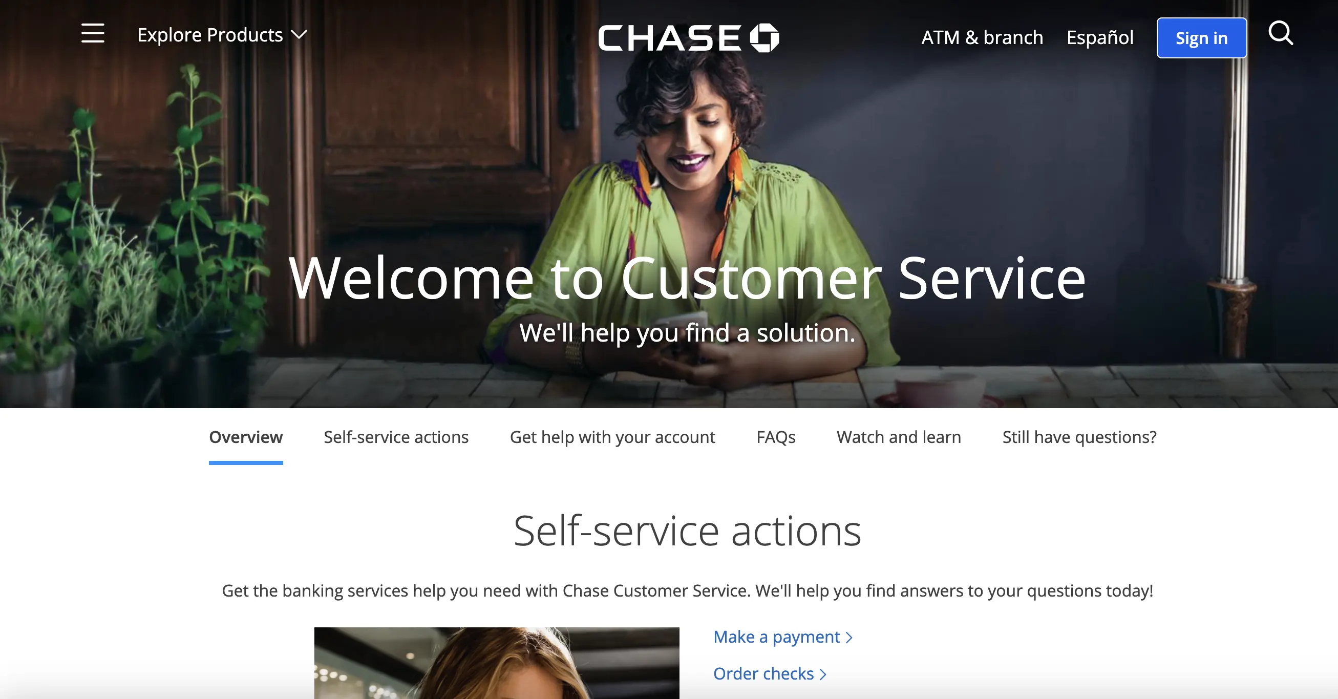 Customer support in banking_chase bank example